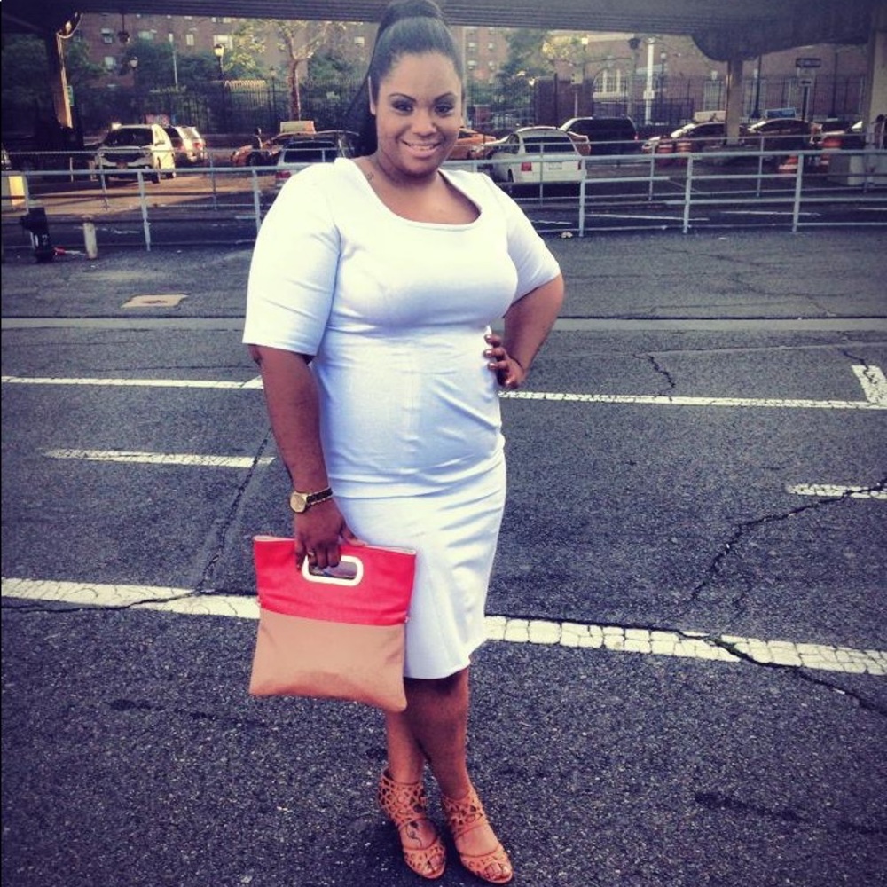 All white Bodycon